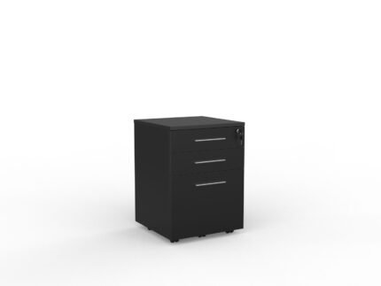 Knight's Cubit Locking 2 Drawer, Filing Cabinet, Mobile Cabinet, Black